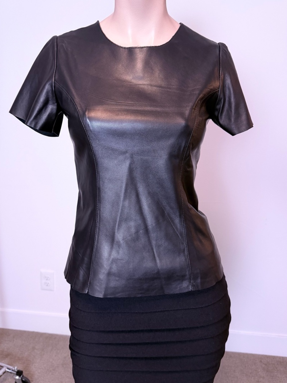 Kelvin Klein Leather Top size 2.